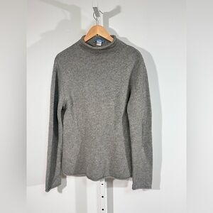 White + Warren 100% Cashmere Crewneck Sweater – Soft Gray Minimal Luxe Women’s S